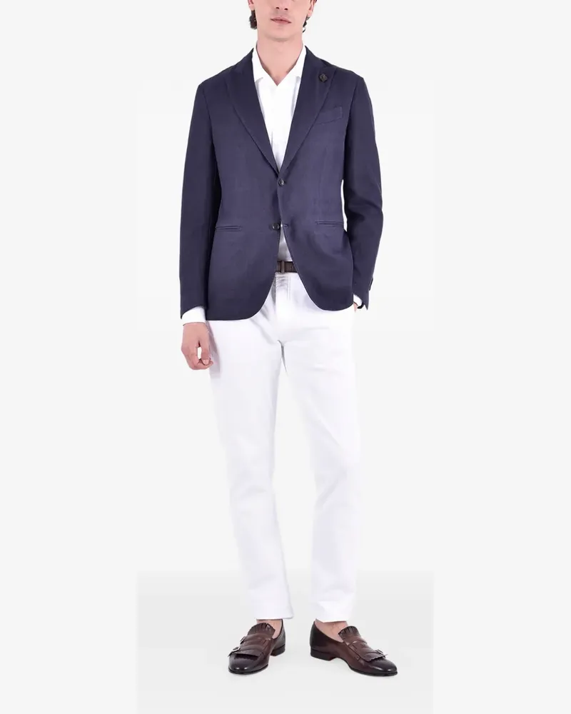 Dell'oglio Hemd mit spitzem Kragen - Weiß Weiß