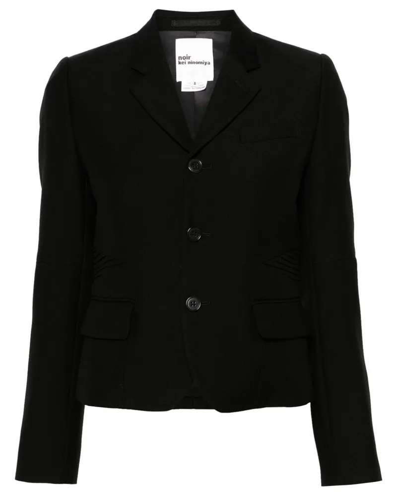 Noir Kei Ninomiya Einreihiger Blazer Schwarz