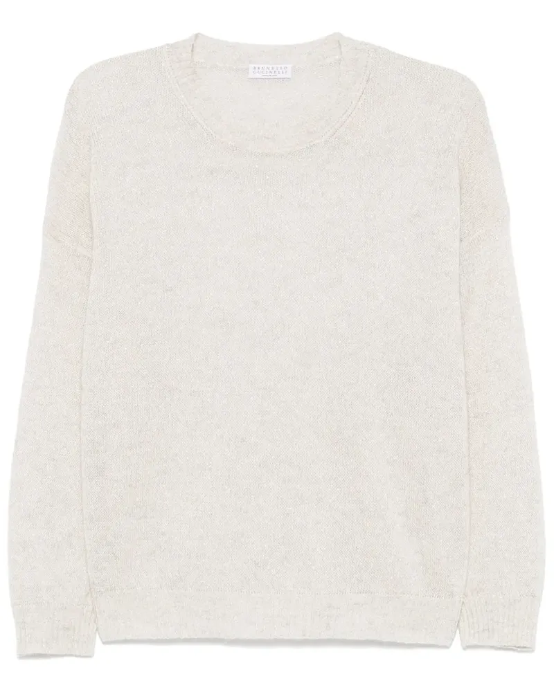 Brunello Cucinelli Pullover aus Lurex - Nude Nude