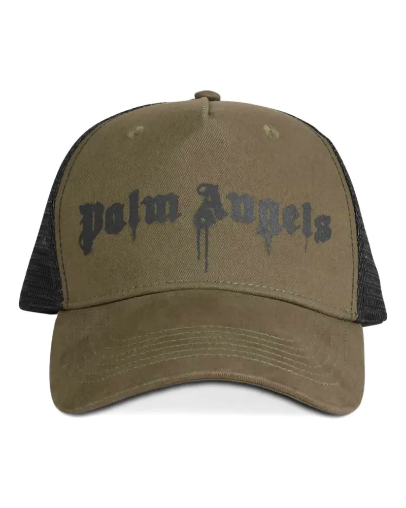 Palm Angels Baseballkappe mit Logo-Print - Grün Grün