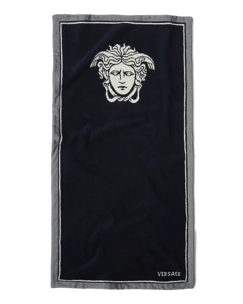 Versace jacquard bath towel - Blau Blau