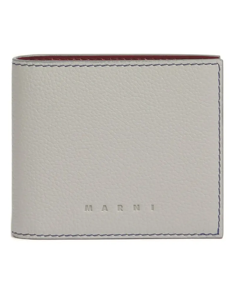 Marni Portemonnaie aus strukturiertem Leder - Grau Grau