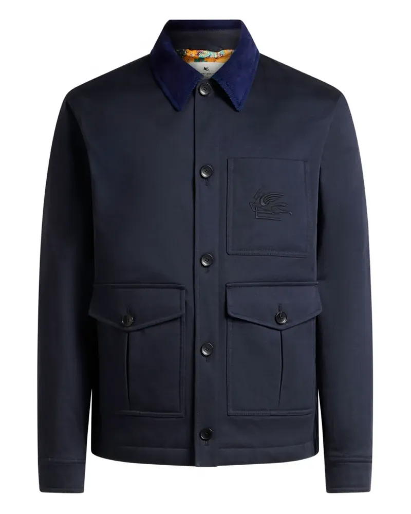 Etro logo-embroidered jacket - Blau Blau