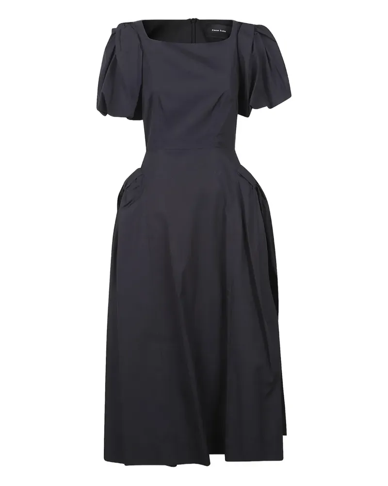Simone Rocha puff-sleeve midi dress - Schwarz Schwarz