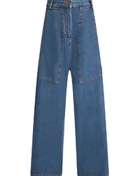 Etro Weite Jeans mit Pegaso-Stickerei Blau