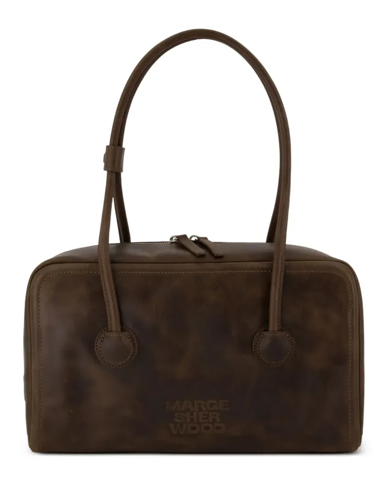 Marge Sherwood Boston Schultertasche aus Kalbsleder - Braun Braun
