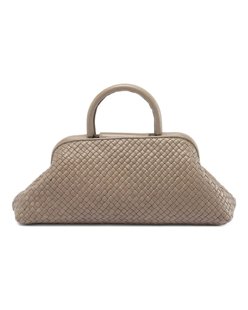 Officine Creative Italia Gewebte Helen Schultertasche 21cm - Nude Nude