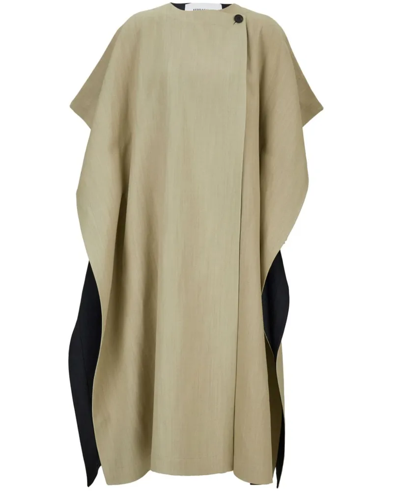 Ferragamo Cape im Layering-Look Nude