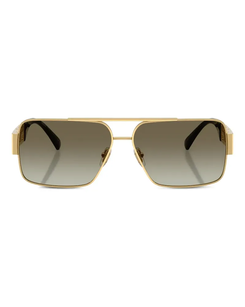 Versace Greca Flow Navigator Sonnenbrille - Gold Gold