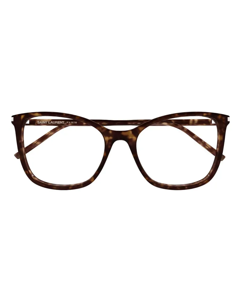 Saint Laurent Brille mit geometrischem Gestell - Braun Braun