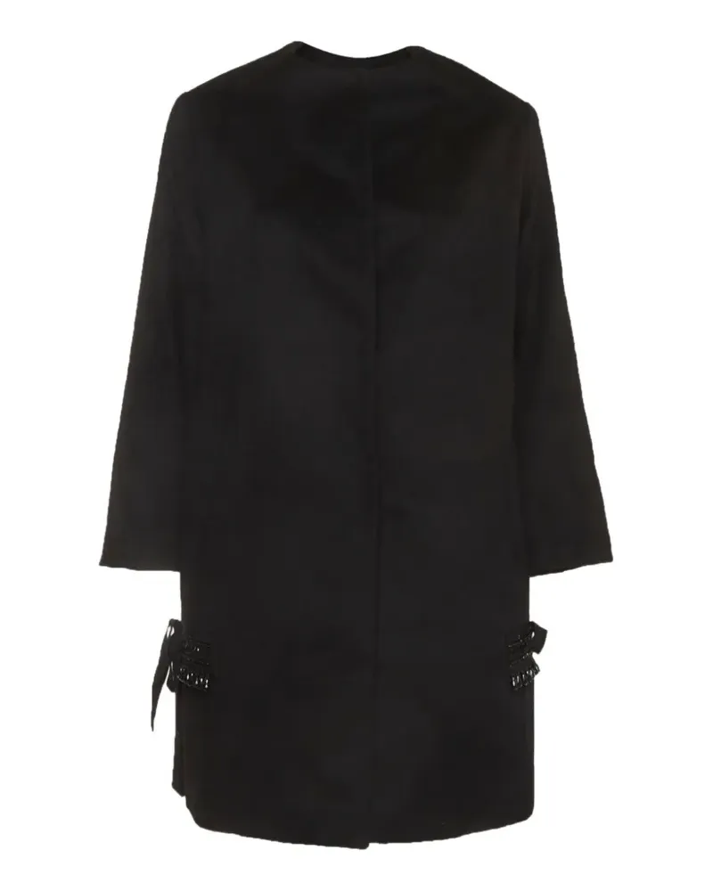 Max Mara beaded-details coat - Schwarz Schwarz