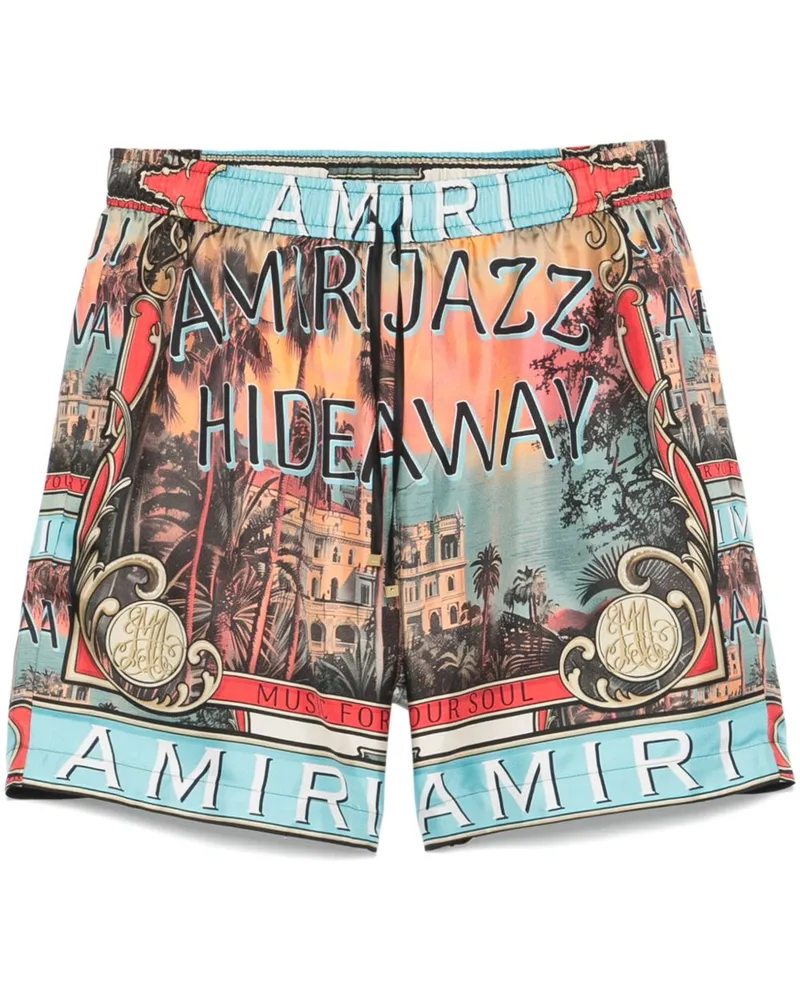 Amiri Jazz Hideaway Shorts - Blau Blau