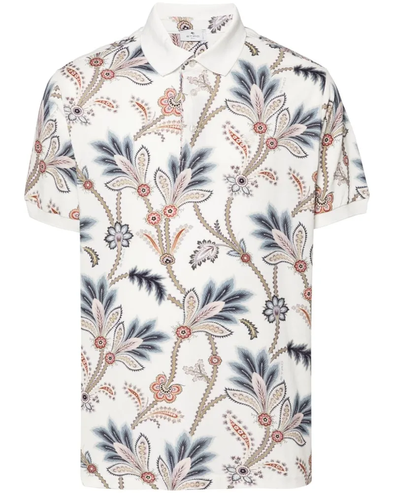 Etro Poloshirt mit Blumen-Paisley - Nude Nude