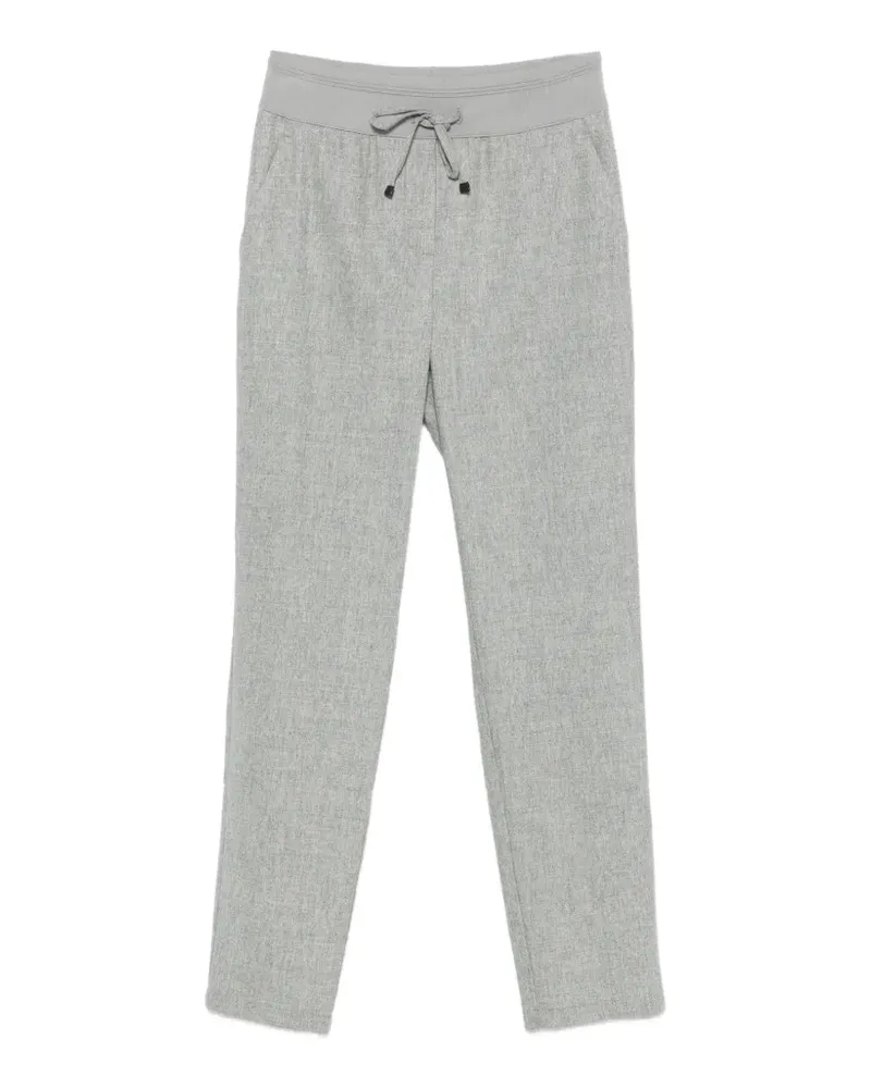 Lorena Antoniazzi Tapered-Hose mit Kordelzug - Grau Grau