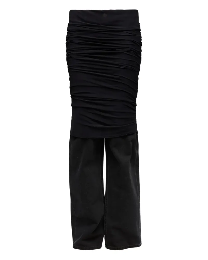 Maison Margiela Geraffte Jeans - Schwarz Schwarz