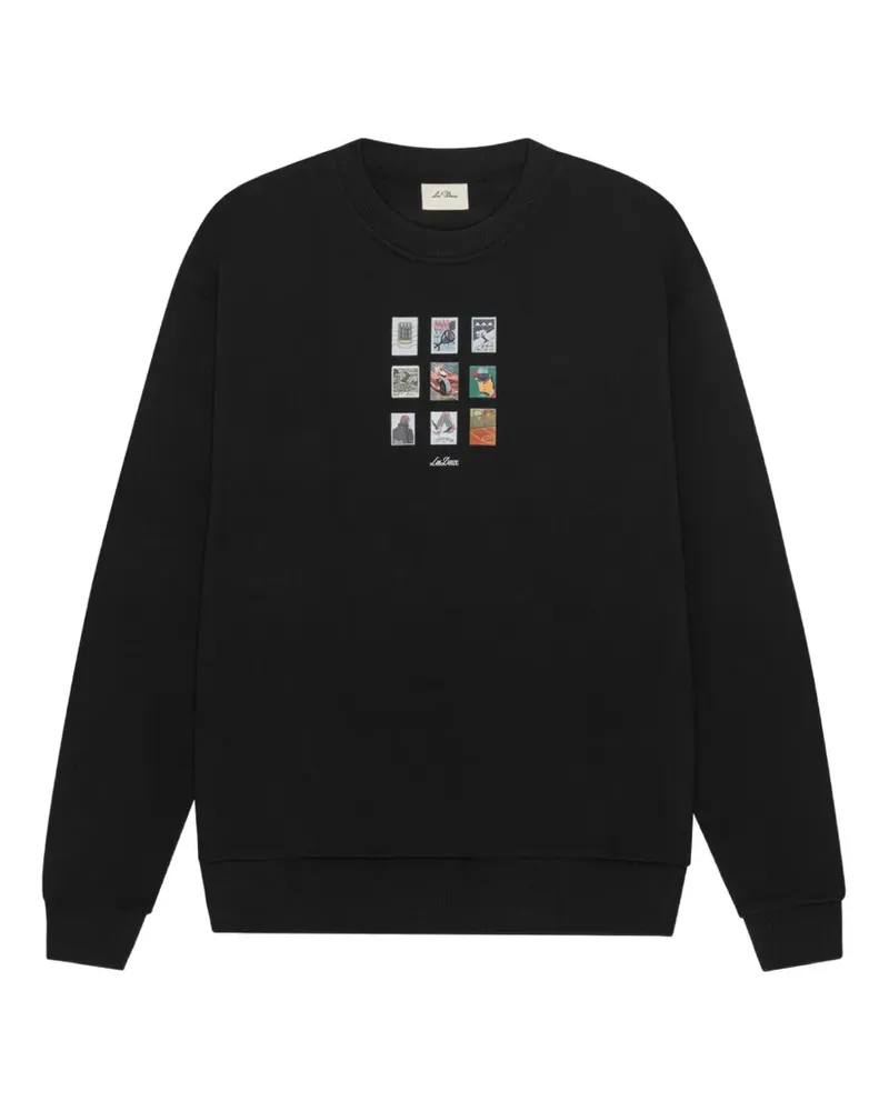 LES DEUX graphic-print sweatshirt - Schwarz Schwarz