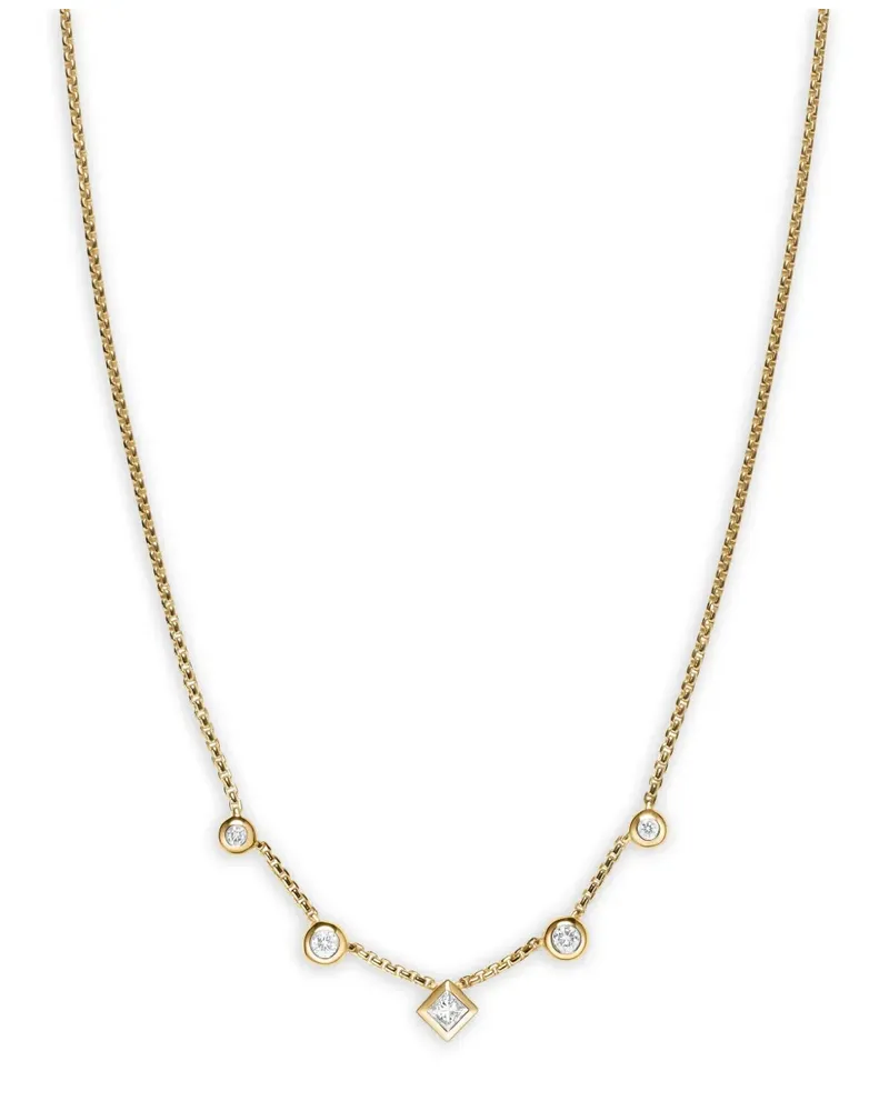 David Yurman 18kt Petite Modern Renaissance Gelbgoldhalskette mit Diamanten Gold