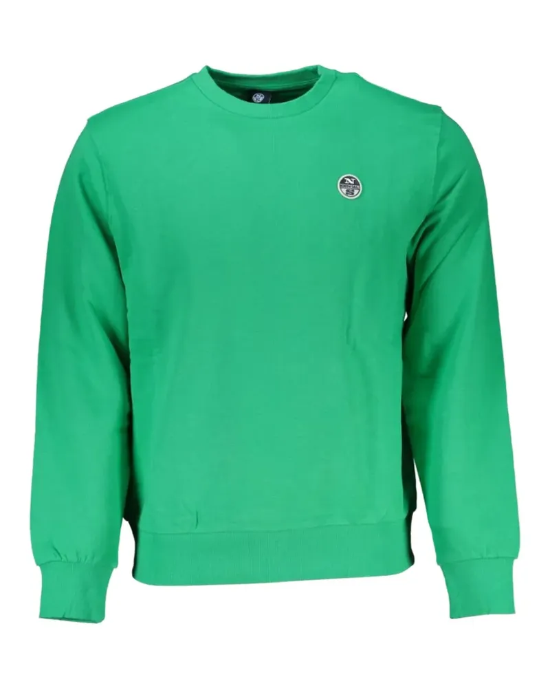 North Sails logo-patch crew-neck sweater - Grün Grün