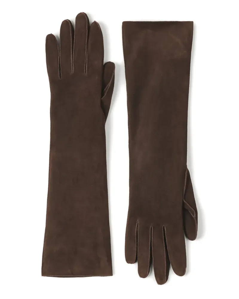 Lanvin Handschuhe aus Wildleder - Braun Braun
