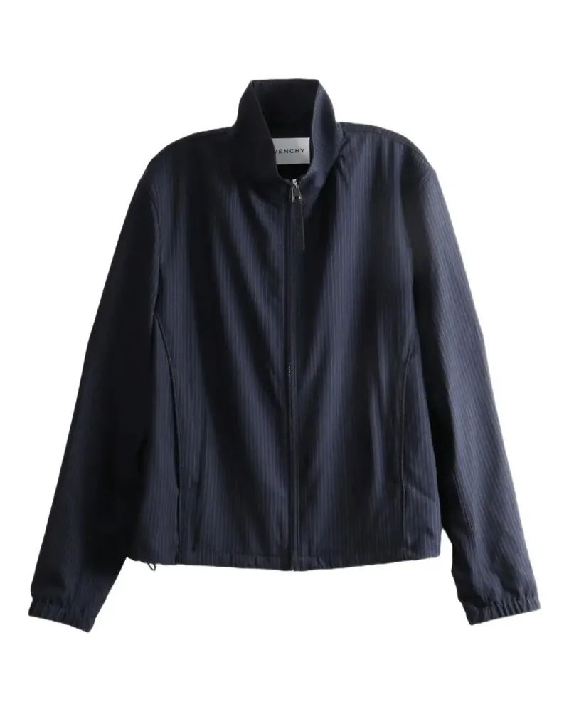 Givenchy Stehkragen-Jacke mit Nadelstreifen - Blau Blau
