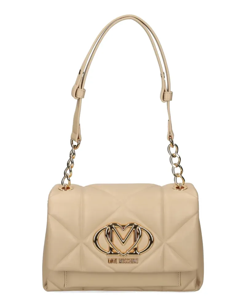 Moschino quilted chain-strap cross body bag - Nude Nude
