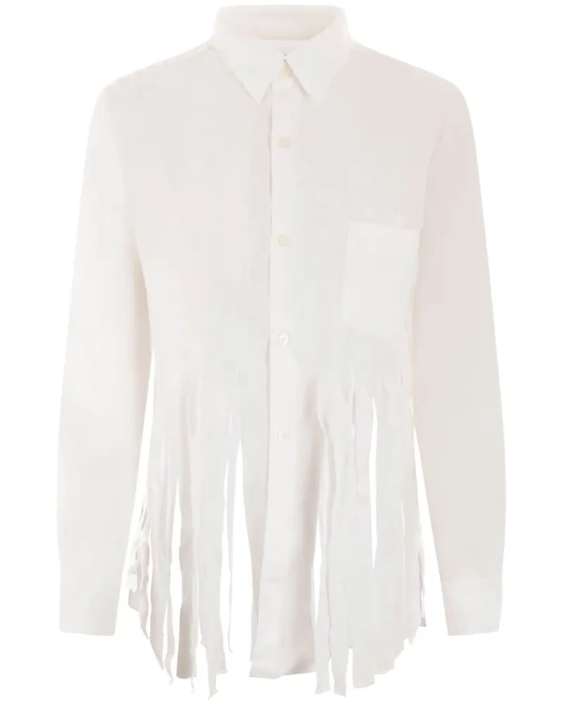 Comme des Garçons Hemd mit Fransen - Weiß Weiß