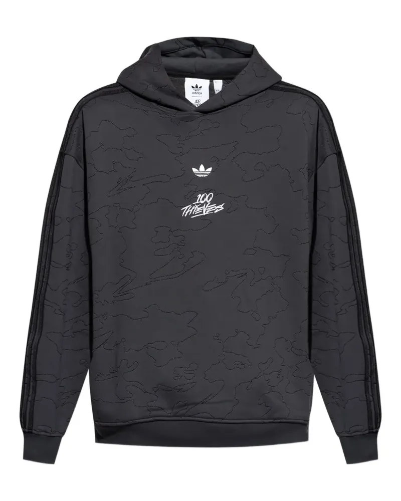 adidas Hoodie mit Logo-Print - Grau Grau
