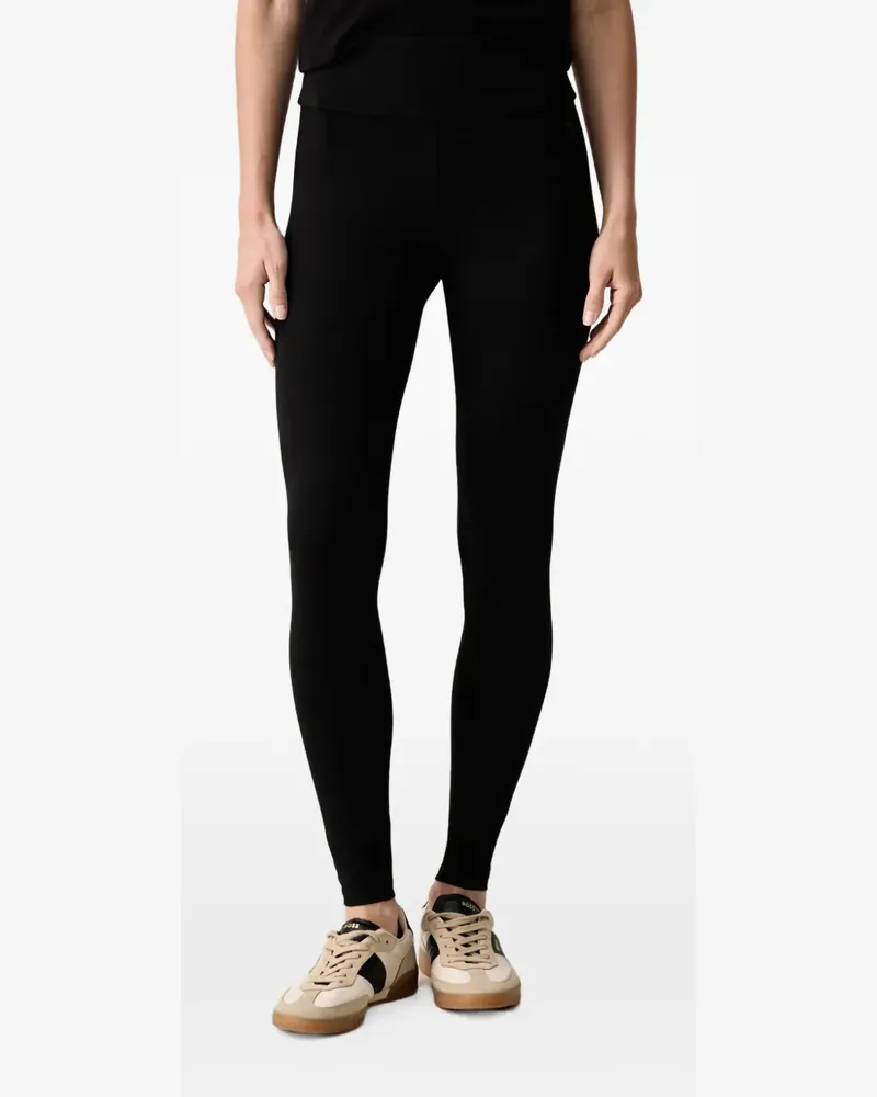EA7 Leggings mit Logo-Print - Schwarz Schwarz