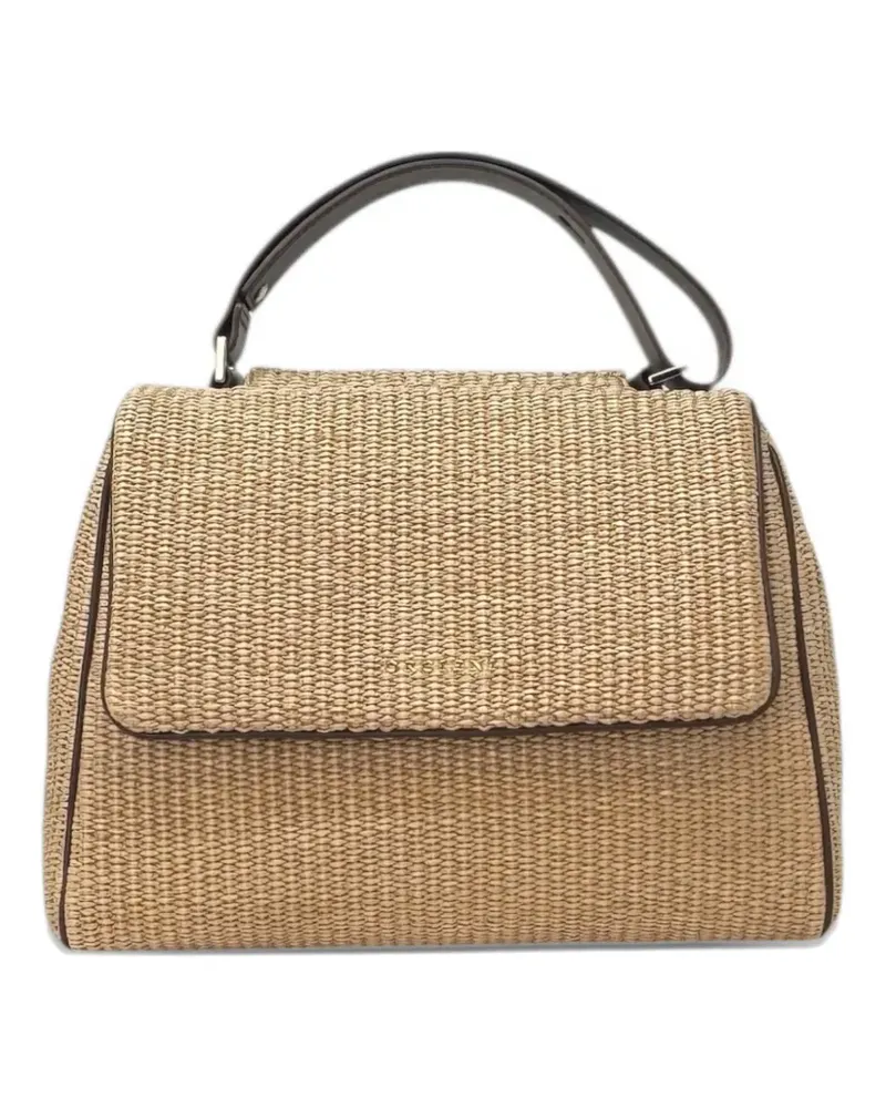 Orciani medium Sveva Zanzibar shoulder bag - Nude Nude