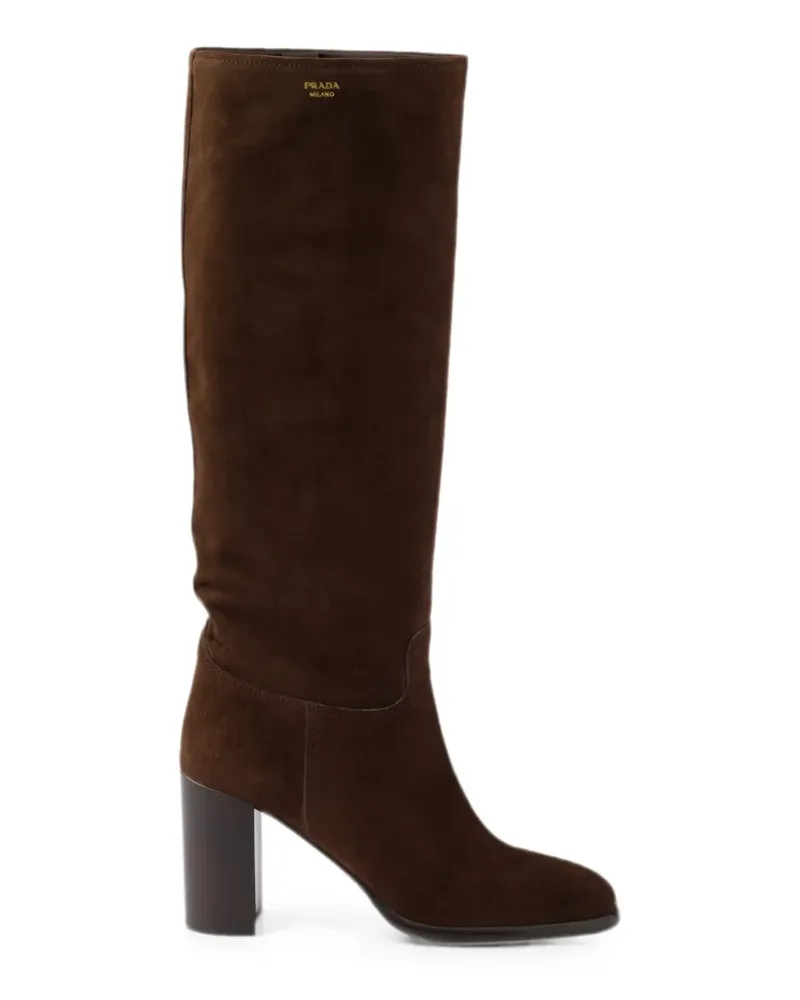 Prada Stiefel aus Wildleder - Braun Braun