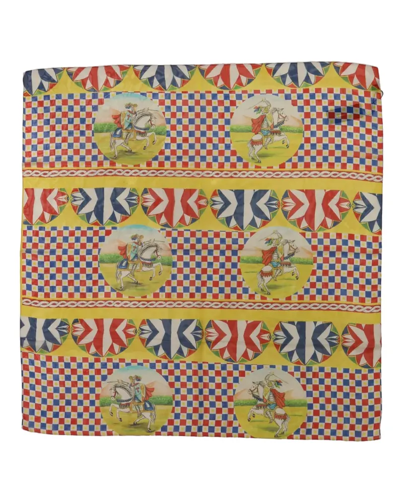 Dolce & Gabbana Schal mit Carretto-Print - Gelb Gelb