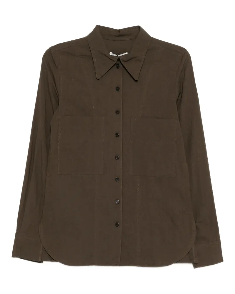 LOW CLASSIC Hemd in Knitteroptik - Braun Braun