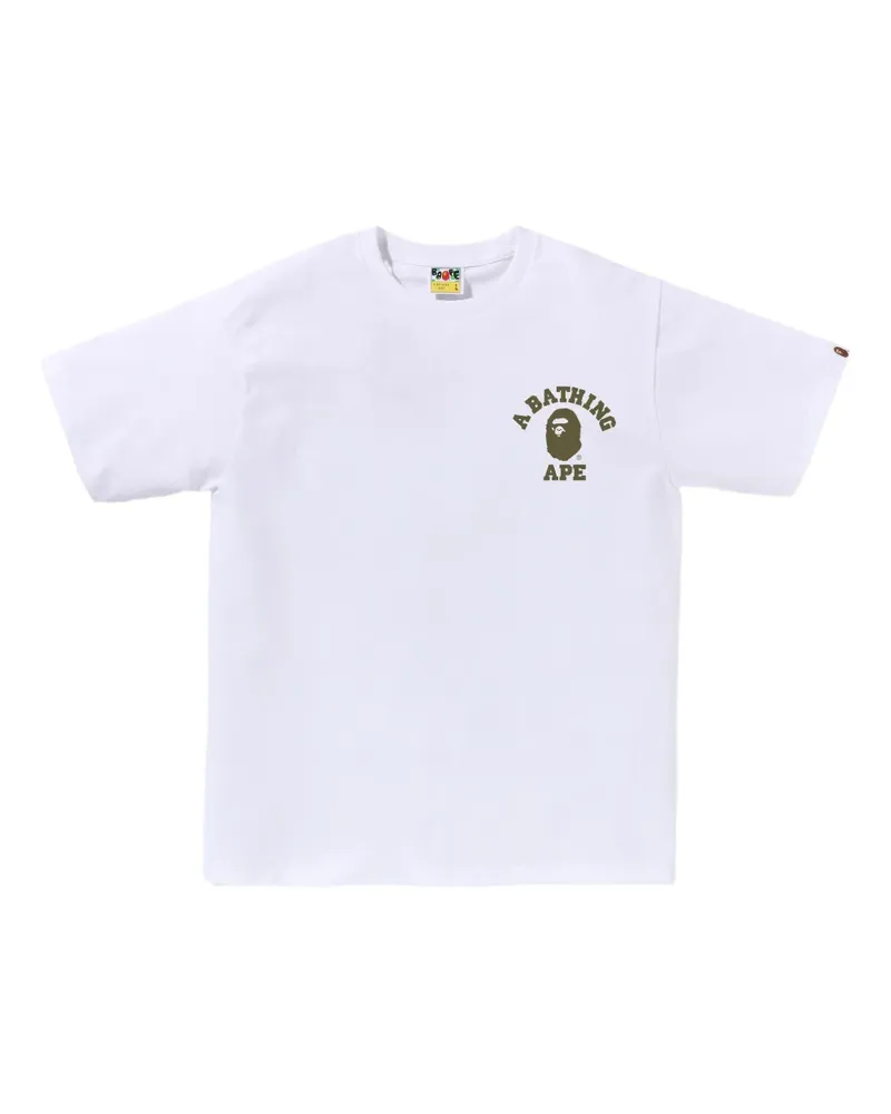 BAPE T-Shirt mit Affenkopf-Logo - Weiß Weiß