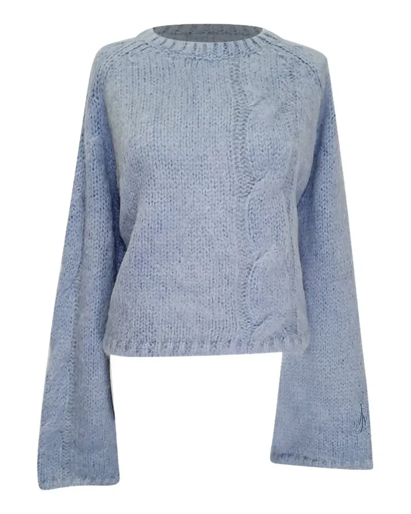 J.W.Anderson cable knit cropped sweater - Blau Blau