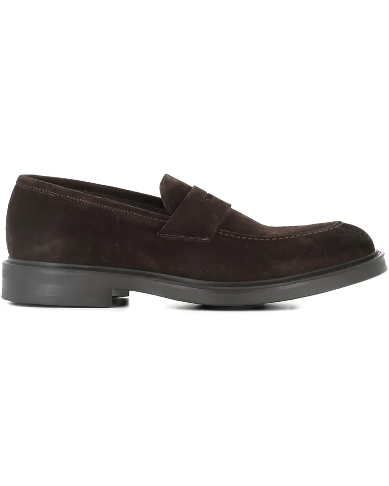Green George penny suede loafers - Braun Braun
