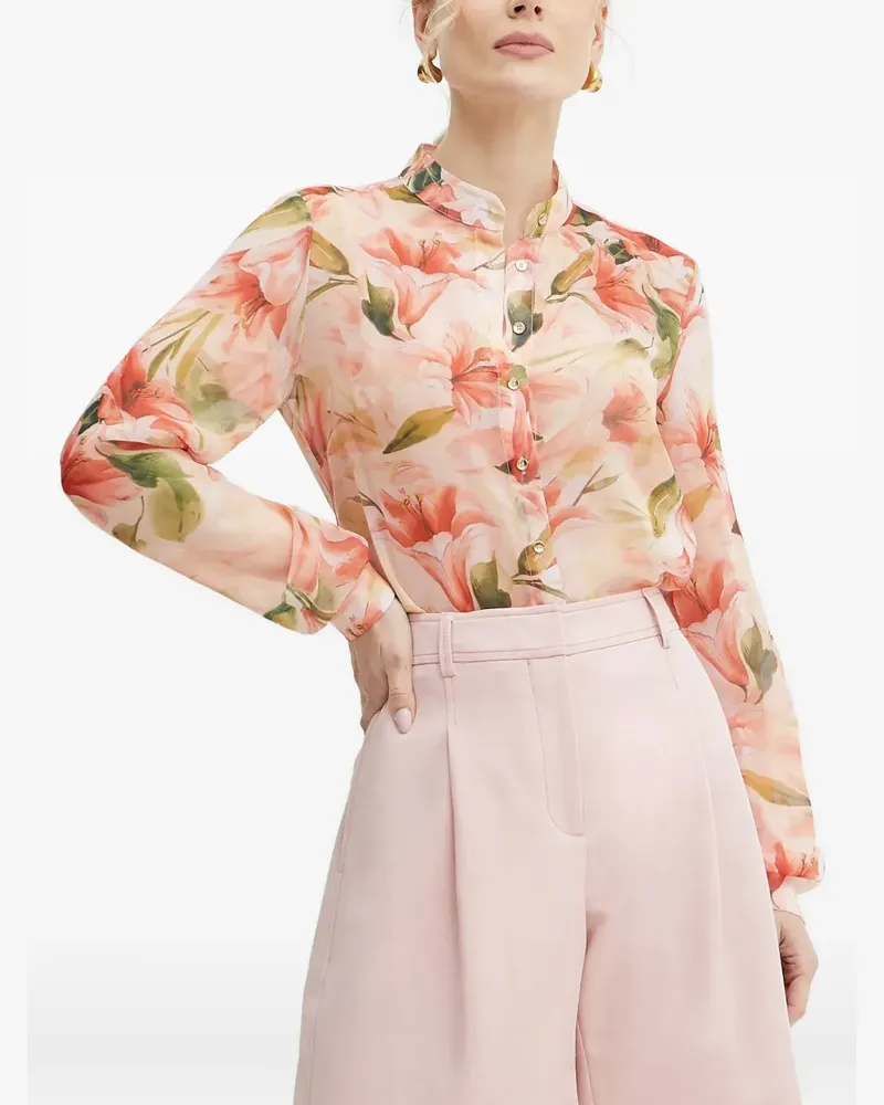 Fracomina floral-print buttoned top - Rosa Rosa