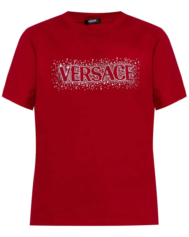 Versace T-Shirt mit Logo-Print - Rot Rot