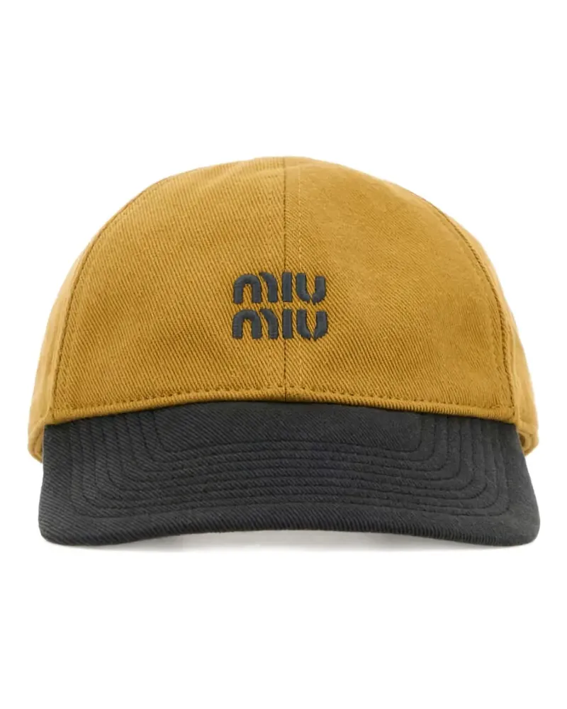 Miu Miu Baseballkappe aus Baumwolle - Gelb Gelb