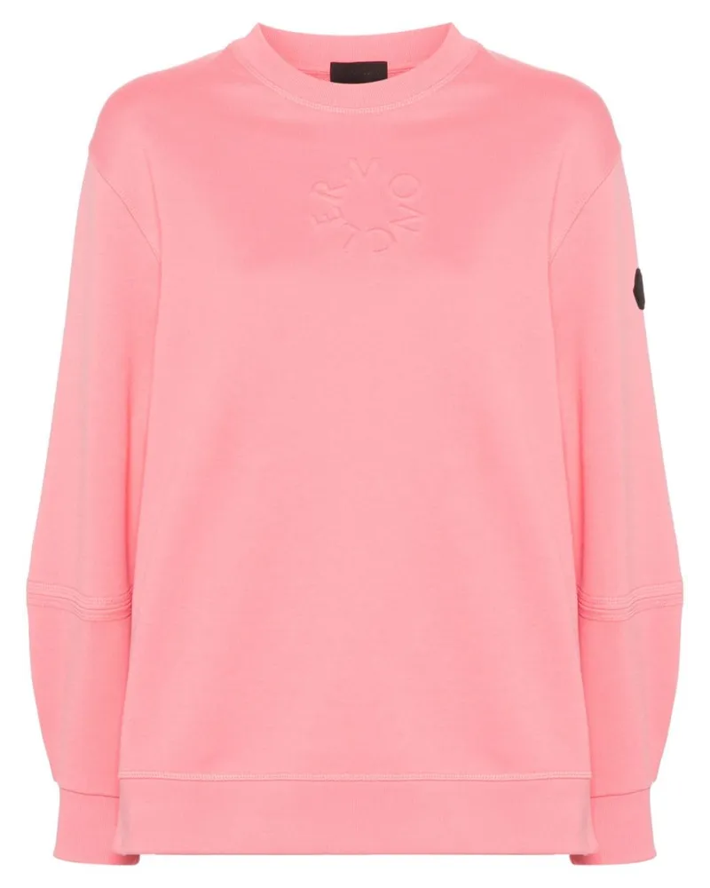Moncler Sweatshirt mit Logo-Prägung - Rosa Rosa