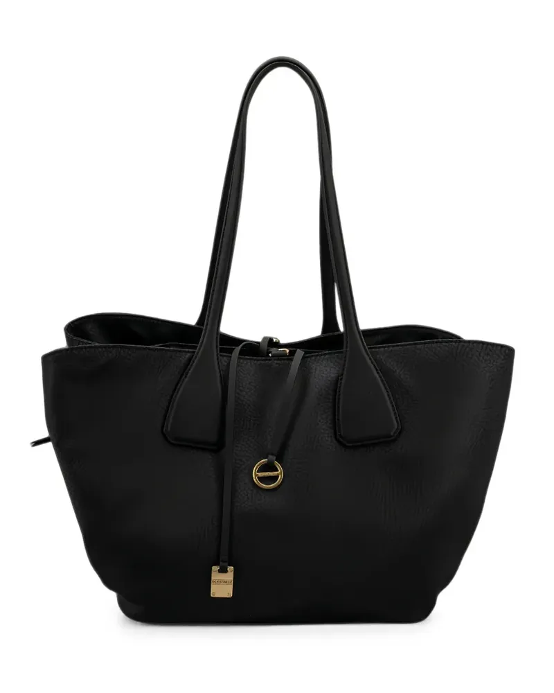 Borbonese O.P. textured tote bag - Schwarz Schwarz