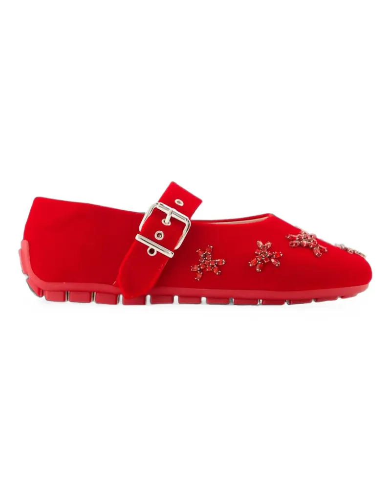 Simone Rocha Flache Mary Turbo Ballerinas - Rot Rot