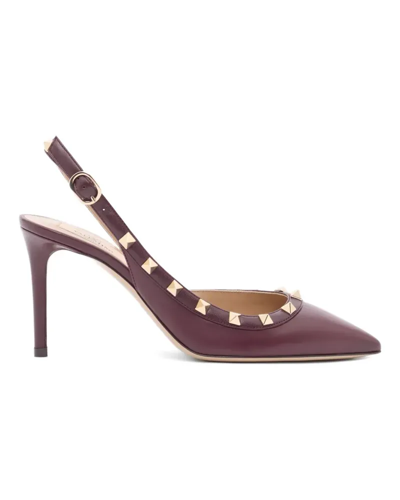 Valentino Garavani Rockstud Slingback-Pumps aus Kalbsleder 85mm - Violett Violett