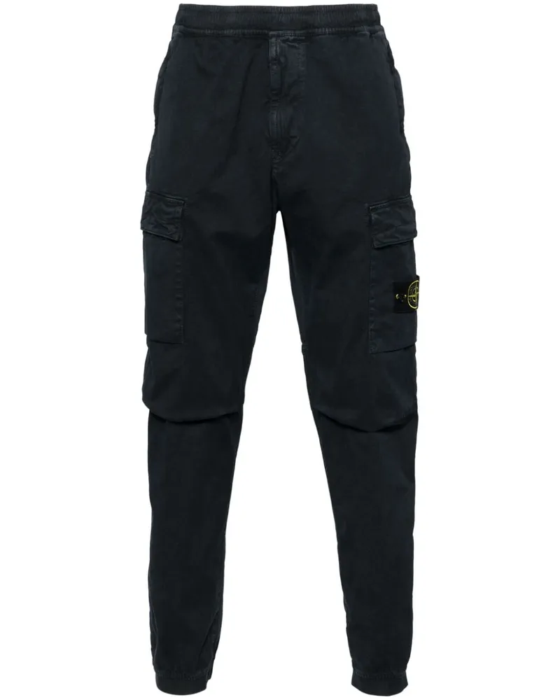 Stone Island Cargohose mit Kompass-Patch - Blau Blau
