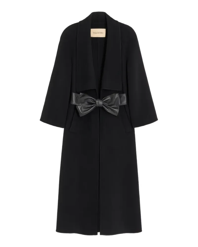 Valentino Garavani Mantel mit Schleife - Schwarz Schwarz