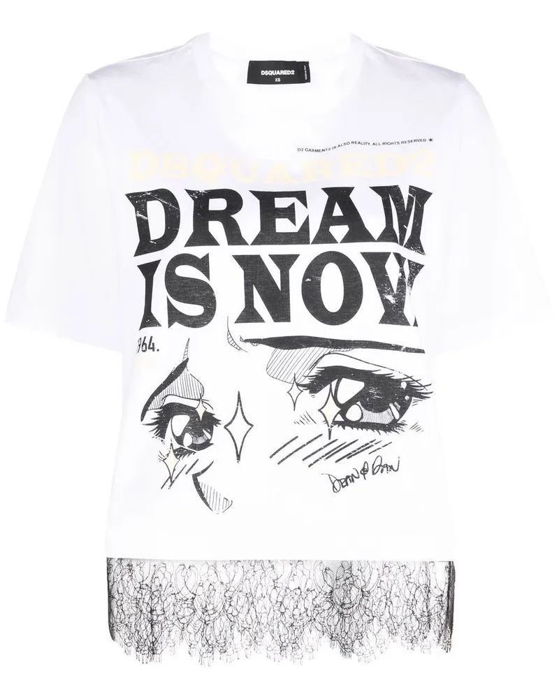 Dsquared2 T-Shirt mit grafischem Print - Weiß Weiß