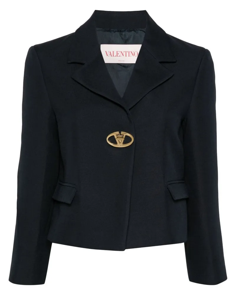 Valentino Garavani Cropped-Blazer mit VLOGO - Blau Blau