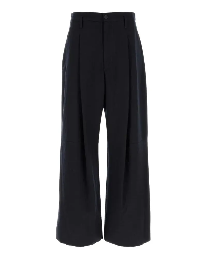 Giorgio Armani Wide-Leg-Hose mit Bundfalten - Blau Blau
