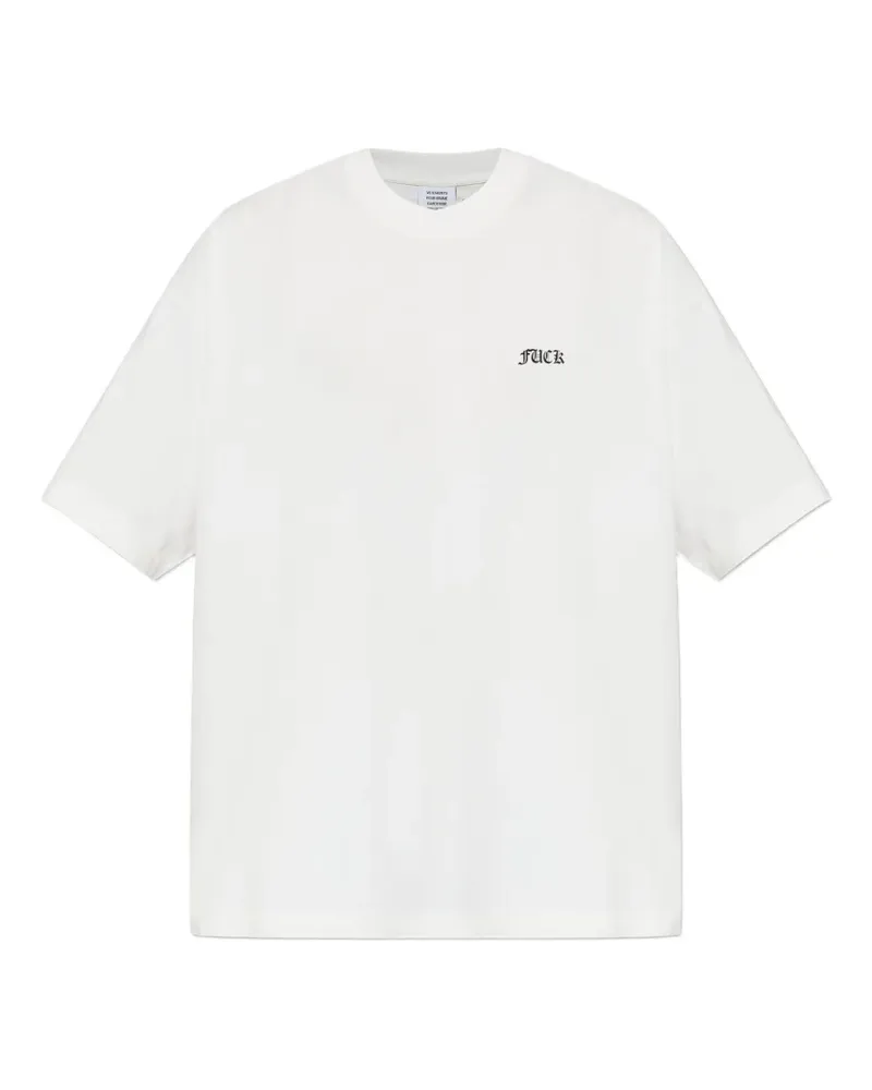 VETEMENTS graphic-print crew-neck T-shirt - Weiß Weiß