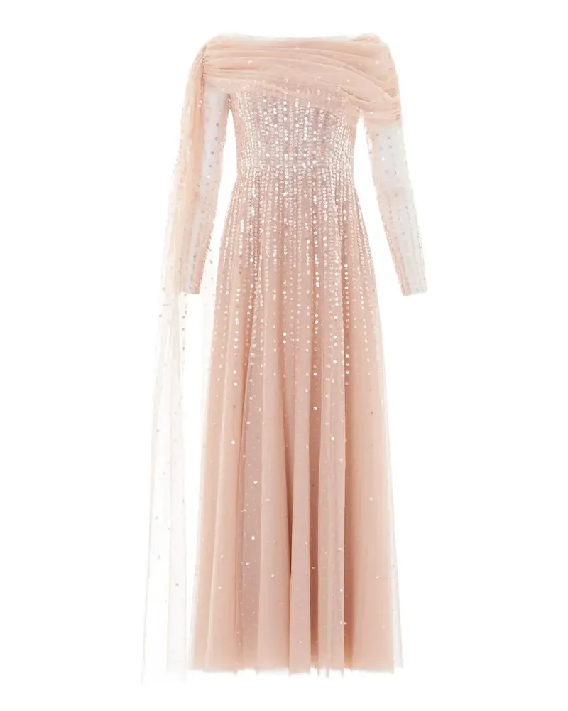 Needle & Thread Moonlight sequin-embellished draped gown - Rosa Rosa