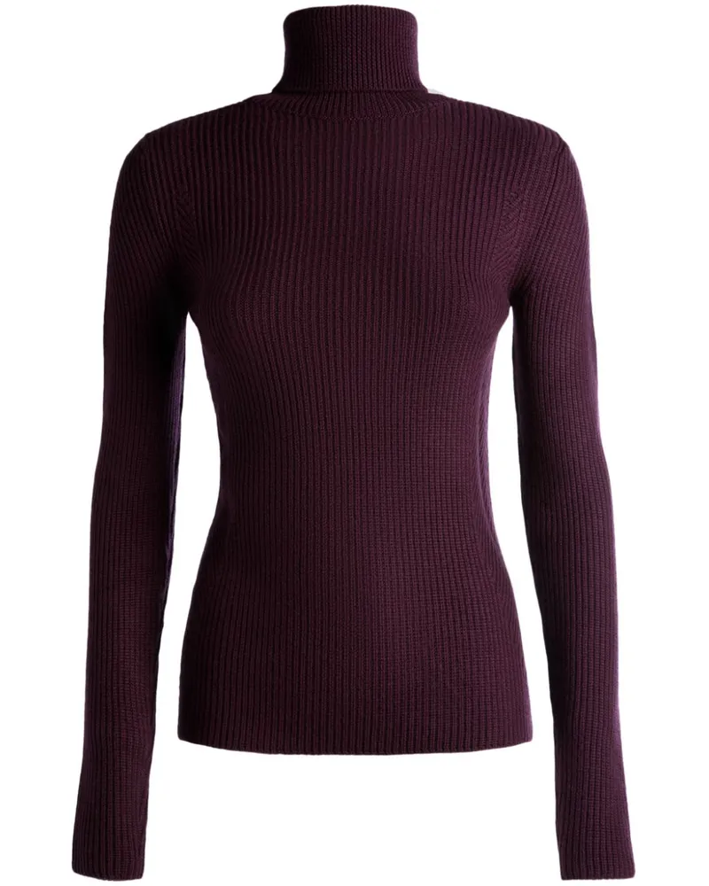 Bally Gerippter Rollkragenpullover - Rot Rot